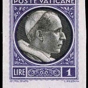 Vatican 72 - 76 Error VF Imperf Proofs, ungummed as issued