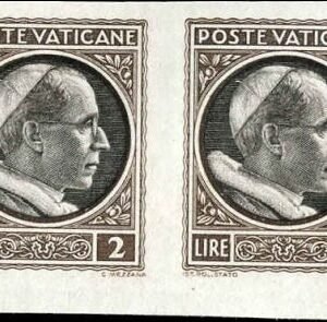 Vatican 72 - 76 Error Pairs VF Imperf Proofs, No Gum as Issued
