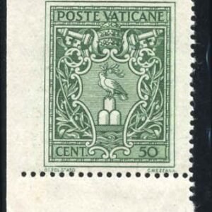 Vatican 93 Error F - VF NH Imperf at left