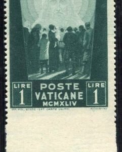 Vatican 99 Error F - VF NH Imperf at Bottom