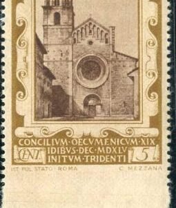 Vatican 110 Error VF NH Imperf Bottom Margin