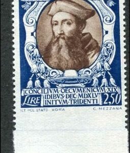 Vatican 117 Error F - VF NH Imperf bottom margin from top pane