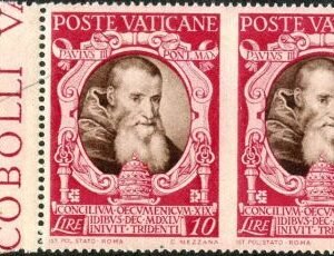 Vatican 121 Error NH Left Margin Pair Imperf Between