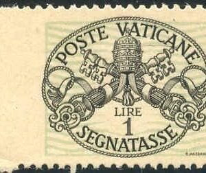 Vatican J11 Error F - VF NH Imperf at left