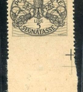 Vatican J12 Error VF NH SL 1945 Postage Due Imperf at Bottom