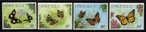 Anguilla 123 - 126 NH Butterfly set of 4