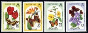 Anguilla 480 - 483 NH Butterfly set of4