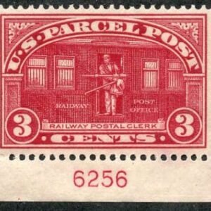 US Q3 Parcel Post XF - Superb NH Plate Number Single, Intense Color