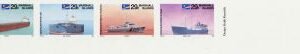 Marshall Is. 414 - 417 Imperf Strip of 4, Ships
