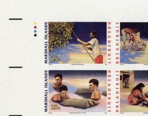 Marshall Is. 387 - 390 Imperf Block of 4, Breadfruit