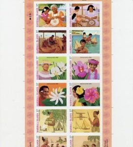 Marshall Is. 838 Imperf M/S Canoe, Tatoo, Drummer, Dancing