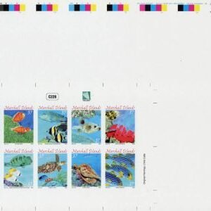 Marshall Is. 843 Imperf M/S of 10, Pacific Reef, Marine Life, Fish