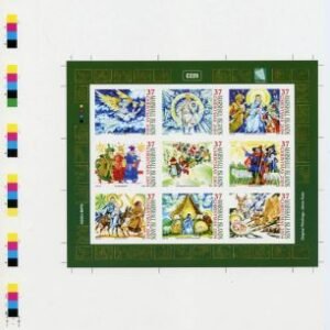 Marshall Is. 844 Imperf M/S of 9, Christmas, Angel, Camel