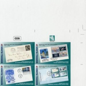 Marshall Is. 856 Imperf Block of 4, AFDC, Stamp on Stamp