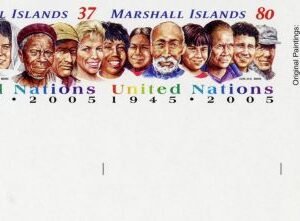 Marshall Is. 859 Imperf Pair, United Nations
