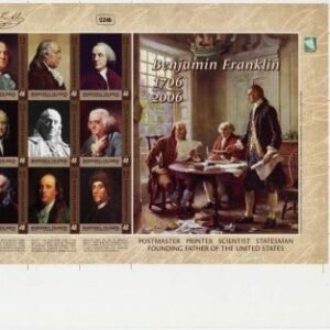 Marshall Is. 873 Imperf M/S of 9, Ben Franklin