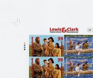 Marshall Is. 885 Imperf Block of 4, Lewis & Clark