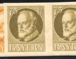 Germany 144a, 148a Mi 134 - 135 II B VF NH no ovpt imperf set