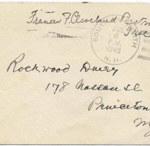 Autographs Frances F. Cleveland 2 Free Frank Covers, NH History