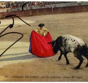 Autographs Salvador Dali on Spanish Bullfighting PPC
