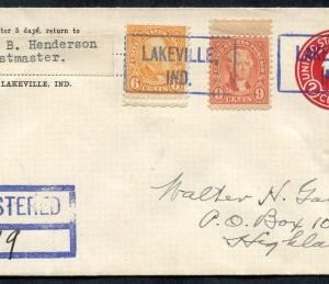 US Indiana, Lakeville 561, 638, U429 Fancy Cancel Cover"Lakeville,Ind"