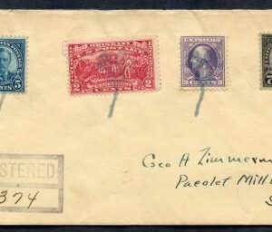 US Indiana, Highland 557, 559, 644 Fancy Cancel Cover, Clover, St. Patrick's Day