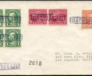 US Indiana, Mishawaka 552, 561, 681 Fancy Cancel Cover, "Registered"