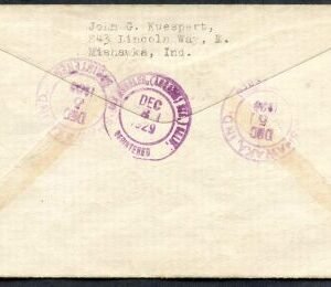 US Indiana, Mishawaka 552, 561, 681 Fancy Cancel Cover, "Registered"