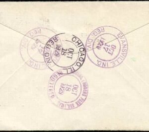 US Indiana, Evansville 554, 561, 638 Fancy Cancel Cover, "Cancelled"