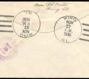 US Illinois, Wing 554, 555 Fancy Cancel Cover