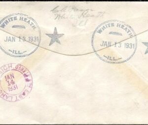 US Illinois, White Heath 560, 561 Fancy Cancel Cover, Star