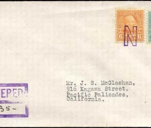 US Illinois, New Lenox 563, 638 Fancy Cancel Cover, "NL"