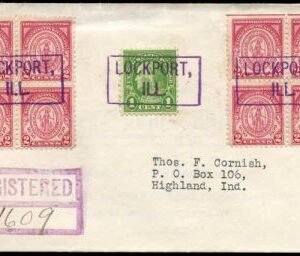 US Illinois, Lockport 552, 682 Fancy Cancel Cover