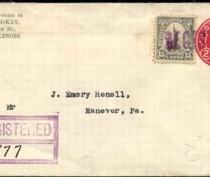 US Illinois, Le Roy 566, U429 Fancy Cancel Cover