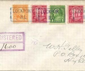 US Illinois, Lockport 552, 638, 683 Fancy Cancel Cover