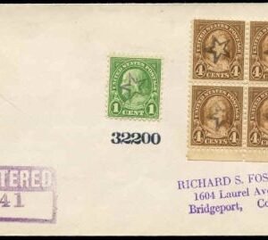 US Connecticut, Plantsville Fancy Cancel Cover, Star