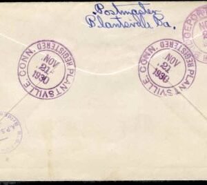 US Connecticut, Plantsville Fancy Cancel Cover, Star