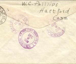 US Connecticut, Plantsville Fancy Cancel Cover, Star