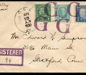 US Kentucky, Gee 552, 563, 650 Fancy Cancel Cover