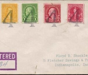 US West Virginia, Big Four 554, 557, 564, 688 Fancy Cancel Cover, "4" Cancel