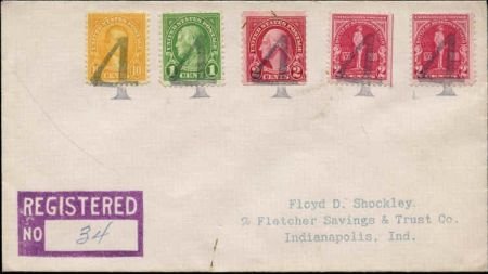 INV-09329itExt US West Virginia, Big Four 554, 557, 564, 688 Fancy Cancel Cover, "4" Cancel
