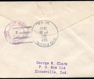 US West Virginia, Big Four 554, 557, 564, 688 Fancy Cancel Cover, "4" Cancel
