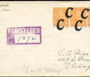 US Wisconsin, Columbus 558 Fancy Cancel Cover