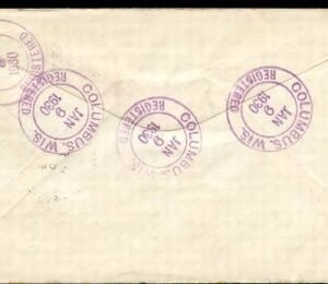 US Wisconsin, Columbus 558 Fancy Cancel Cover
