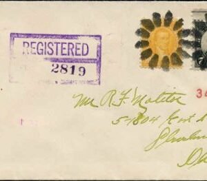 US Wisconsin, Appleton 559, 562 Fancy Cancel Cover, Sun