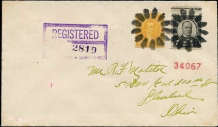 INV-09340itExt US Wisconsin, Appleton 559, 562 Fancy Cancel Cover, Sun