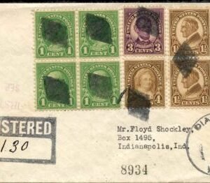 US Wyoming, Diamond 552, 553, 555, 556 Fancy Cancel Cover