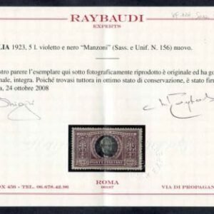Italy 170 XF NH Raybaudi Cert