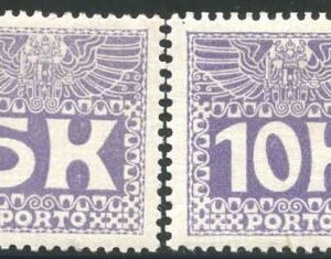 Austria J45 - J46 F - VF NH Scarce Set NH and Pristine! Rare Set - cv $1,000