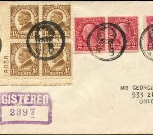 US New Jersey, Edgewater 552, 553, 554, 685, 690 Fancy Cancel Cover, "R" in Circle